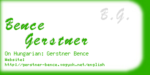 bence gerstner business card